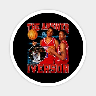 Allen Iverson The Answer Basketball Signature Vintage Retro 80s 90s Bootleg Rap Style Magnet